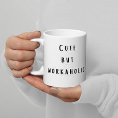 Cute but workaholic White Glossy Mug | 11oz