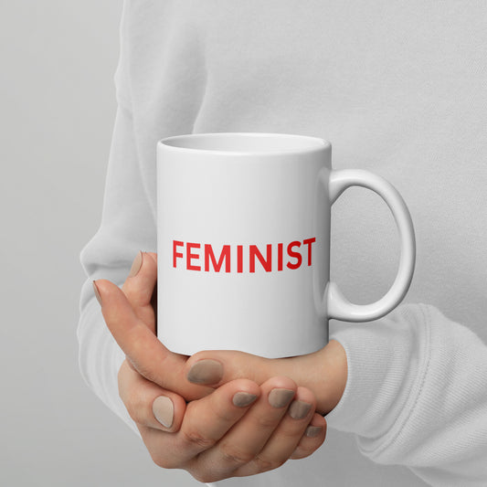 Feminist White Glossy Mug | 11oz